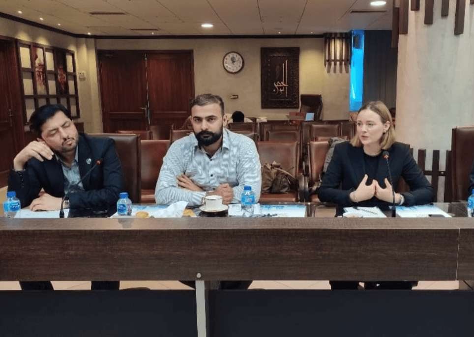 Input session on Advancing Circularity by Closed Loop Fashion at the Faisalabad Chamber of Commerce in Pakistan_speaker pictured Marina Chahboune