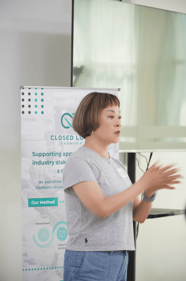 Sabrina Group opening the Textile Waste Management Training at Sabrina Group. Phnom Penh, Cambodia