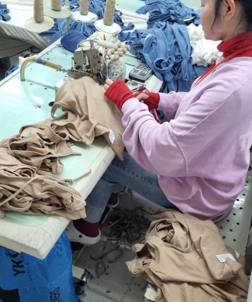 Sewing department in a garment factory